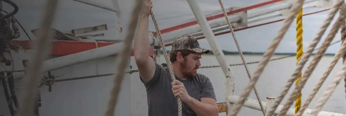 maritime worker in training